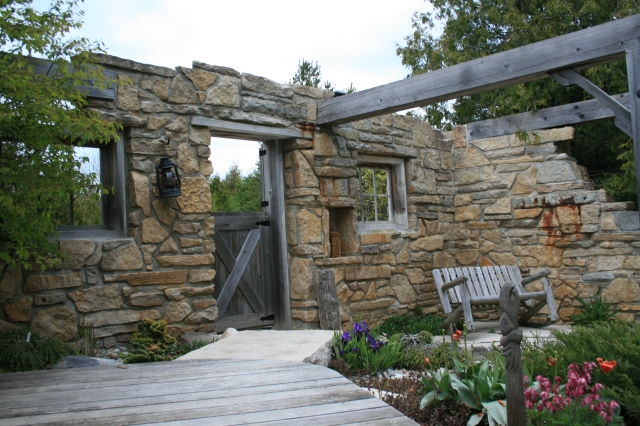 16-18 inch thick stone walls